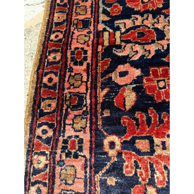 Yellow 8ft 8in × 10ft 2in Floral Sarouk Hand Knotted Iranian Area Rug For Sale - Image 8 of 10