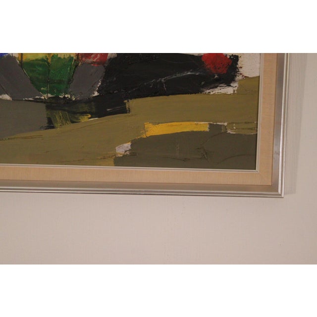 Hans Osswald, Abstract Formation Foe, 1960s, Oil on Panel, Framed For Sale - Image 5 of 13