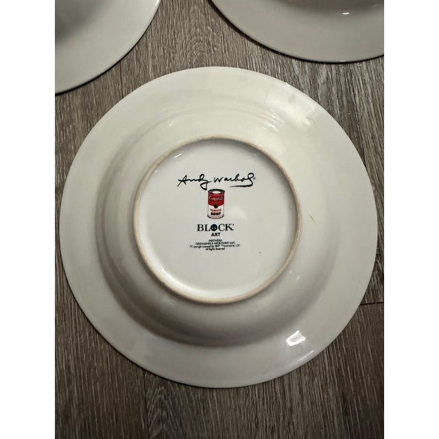 Art Deco Andy Warhol X Block Campbell's Tomato Soup Can Ceramic Soup Bowls Rare Set of 5 For Sale - Image 3 of 3