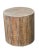 Rustic Distressed White Reclaimed Wood Antique Style Round Stool For Sale - Image 3 of 3