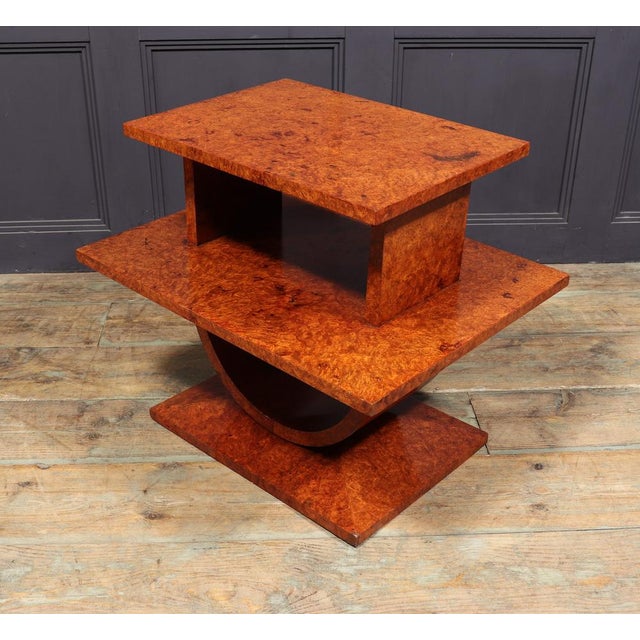 Brown French Art Deco U Base Centre Table, 1925 For Sale - Image 8 of 15