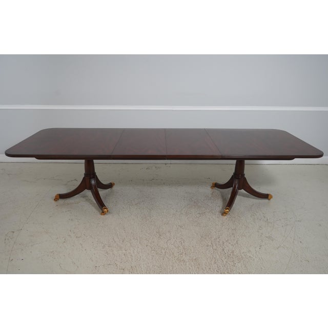 Maitland Smith Flame Mahogany Double Pedestal Dining Table For Sale - Image 11 of 18