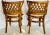 1970’s Palm Beach, Coastal Vintage Lattice Back Rattan Bamboo Wicker Cane Horseshoe Chairs With Original Upholstery - A Pair For Sale - Image 11 of 11