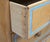 Early 20th Century Antique English Edwardian Natural Pine Chest of Drawers With Blue French Line For Sale - Image 5 of 6