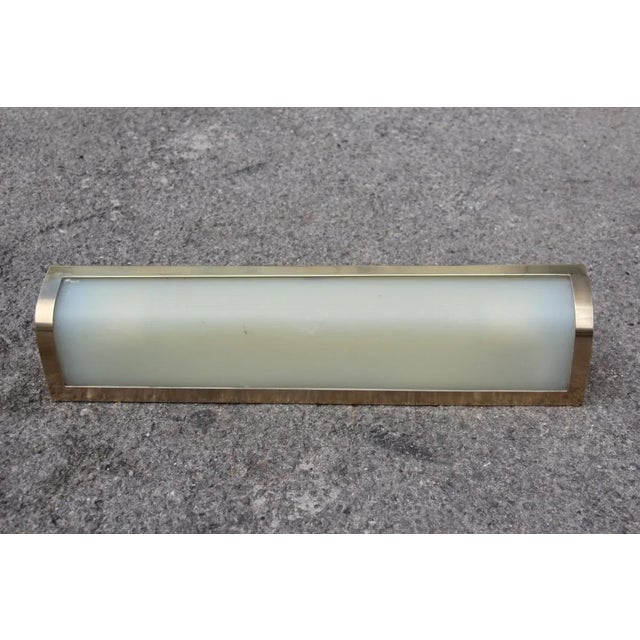 Mid-Century Modern Brass and Acrylic Glass Sconce, 1950s For Sale - Image 3 of 8