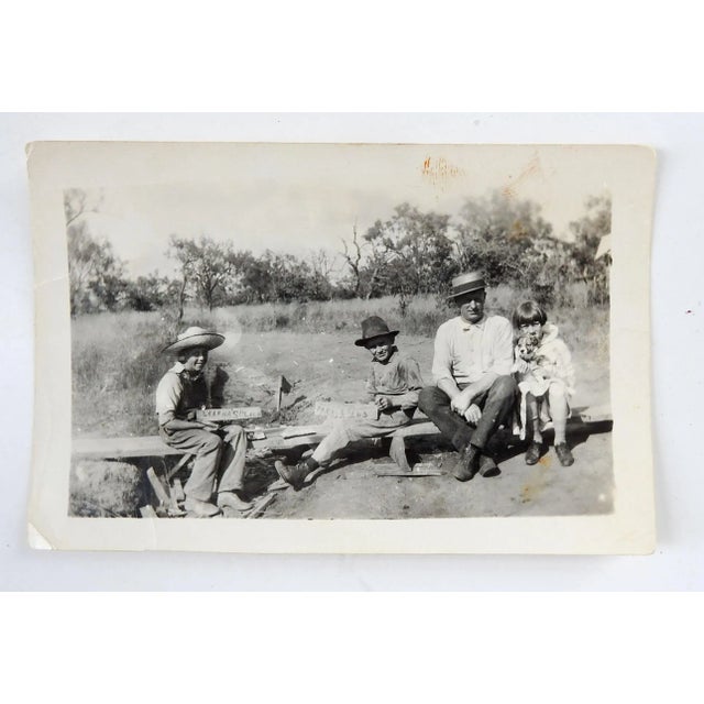 Vintage 1920's Snapshot Photograph Sign for Leanna's Place Cafe For Sale - Image 4 of 5