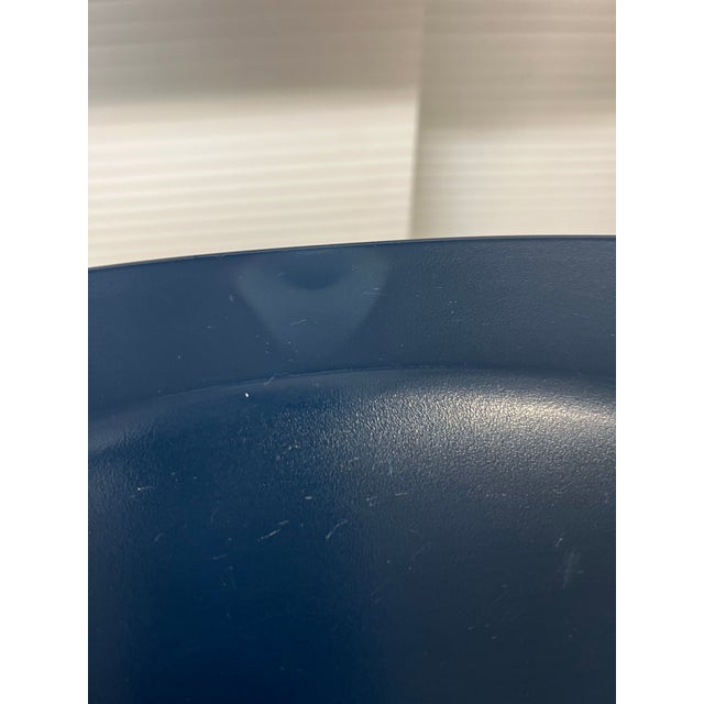 Navy Blue BMW Designworks for Emeco 1951 Counter Stools, Set of Three For Sale - Image 8 of 12