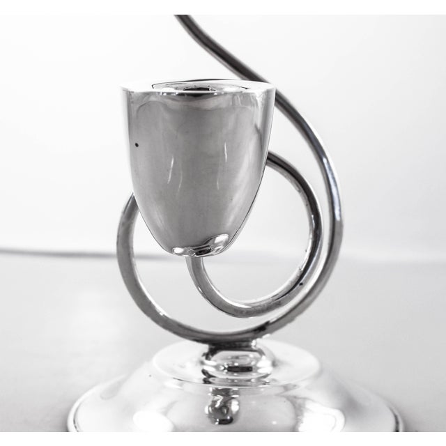 1950s Sterling Two-Branch Candelabra - A Pair For Sale In New York - Image 6 of 8