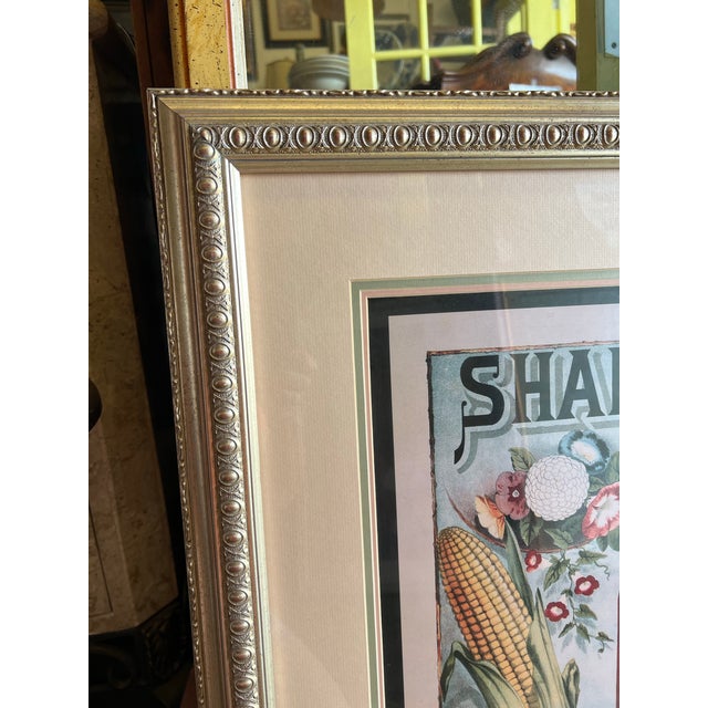 Gold Late 20th Century Large Framed Advertisement Poster From ShakerSeed Company For Sale - Image 8 of 8