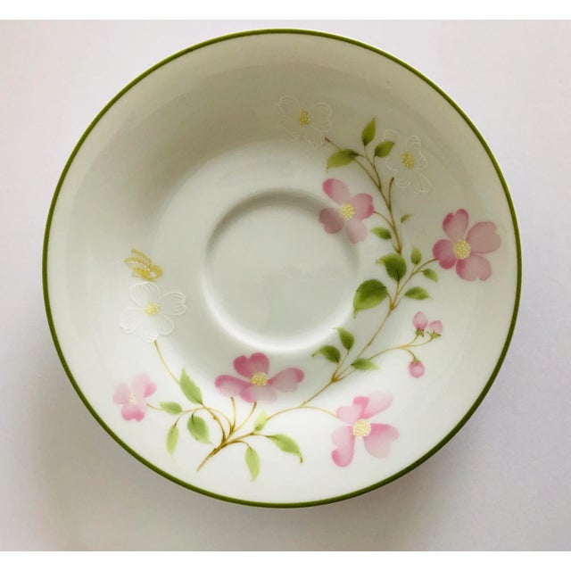 Noritake Noritake (10) Tea/Coffee Cups & Saucers First Blush Pattern For Sale - Image 4 of 6