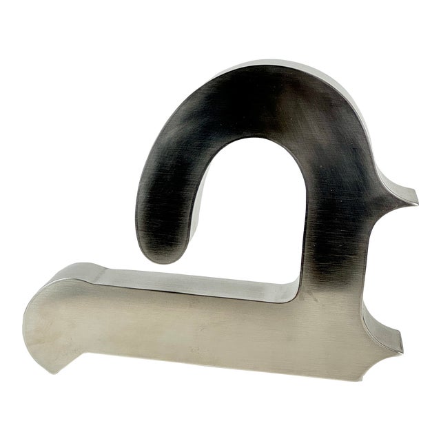 1960s Mid-Century Modern Vintage Abstract Form Steel Table Sculpture, 1 of 3 For Sale
