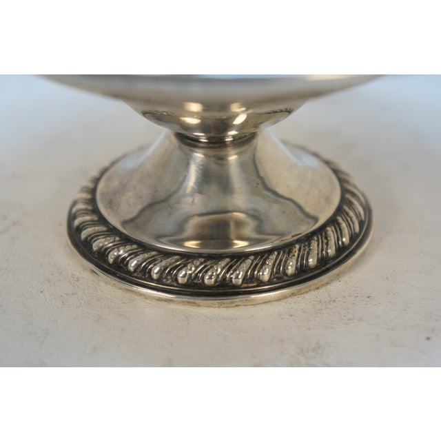 Mid 20th Century Rogers Weighted Sterling Silver Brides Basket Candy Dish Pedestal Compote 7' For Sale - Image 9 of 12