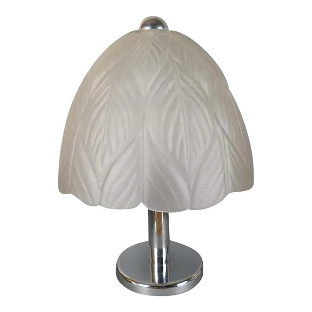 German Chrome & Cut Glass Table Lamp from Peill & Putzler, 1960s For Sale