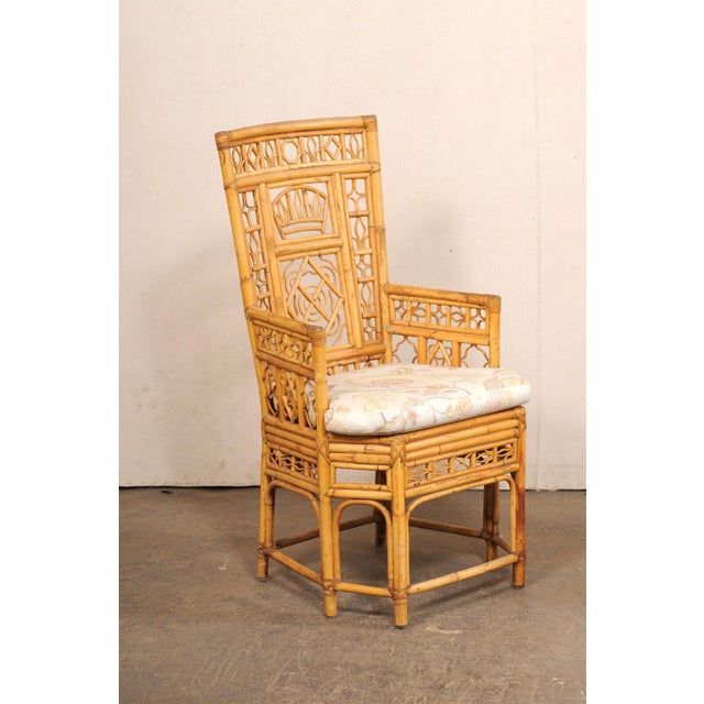 Boho Chic Pair of Vintage Bamboo Occasional Armchairs For Sale - Image 3 of 10