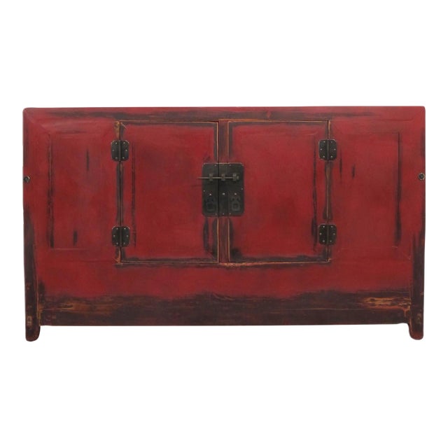 Late 19th Century Red Gansu Sideboard For Sale