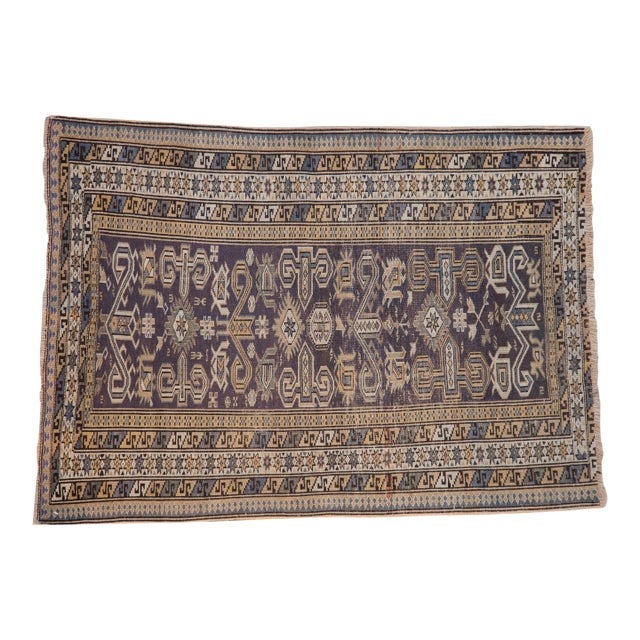 Vintage Shirvan Square Rug - 3' x 4'1" For Sale