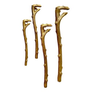 P.E.Guerin Faux Bois Gilt Bronze Table Legs For Sale