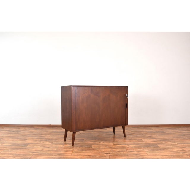 Mid-Century Danish Teak Tambour Doors Sideboard, 1960s For Sale - Image 4 of 11