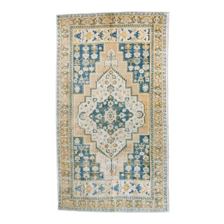 1920s Antique Anadol Oushak Medallion Hand-Knotted Rug - 7’1” X 12’6” For Sale