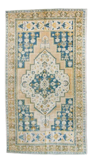 1920s Antique Anadol Oushak Medallion Hand-Knotted Rug - 7’1” X 12’6”