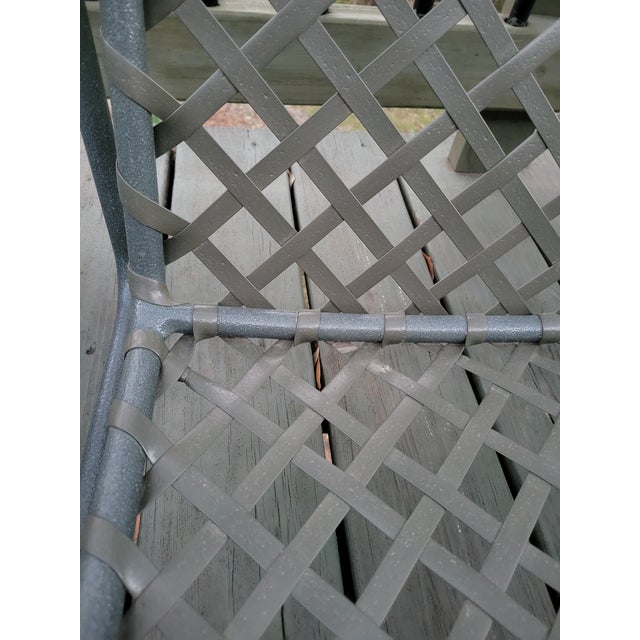 Dark Green 1990s Attributed to Brown Jordan Style Low Chairs- Set of 4 For Sale - Image 8 of 9