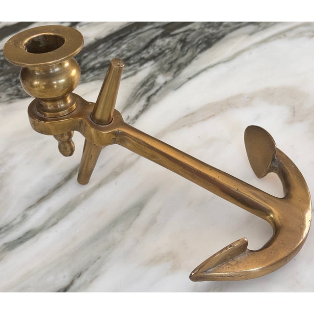Brass Anchor Candle Holder For Sale - Image 11 of 17