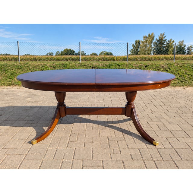 Large Regency Wooden Extendable Table from Heldense For Sale - Image 12 of 18