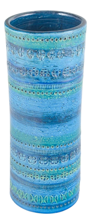 Tall Rimini Blu Series Vase in Ceramic by Aldo Londi for Bitossi, 1960s