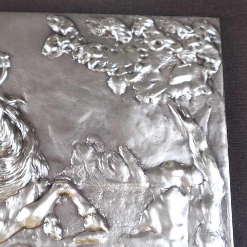 Silver Bas-Relief attributed to Aligi Sassu For Sale - Image 5 of 13