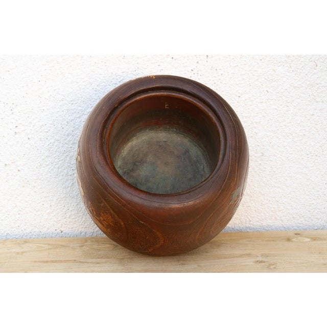 19th Century Finely Inlaid Abalone Antique Japanese Hibachi For Sale - Image 5 of 8