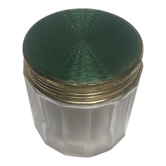 Guilloche Top Dresser Jar For Sale
