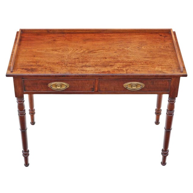 Antique 19th Century Fine Quality Mahogany Writing Desk / Dressing Table For Sale - Image 3 of 10