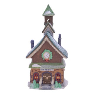 North Pole Chapel Porcelain Lit Building For Sale