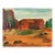 Folk Art Red Barn Painting - New Hampshire, Signed and Dated For Sale