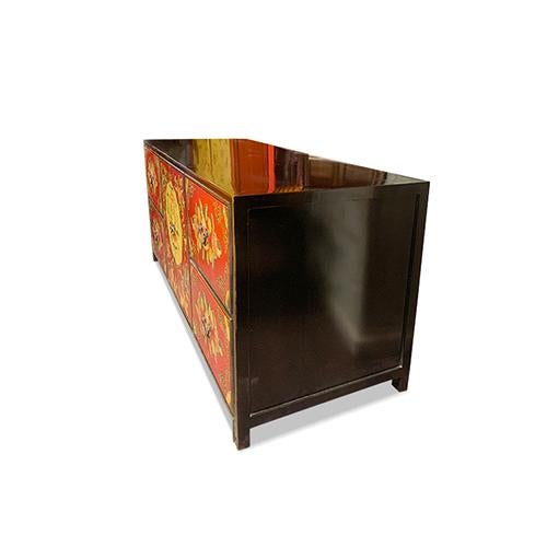 2020s Hand Painted Motif Tibetan Sideboard For Sale - Image 5 of 5