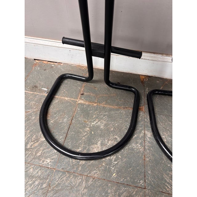 Pair of Vintage Postmodern Italian Barstools Made in Italy For Sale - Image 4 of 7