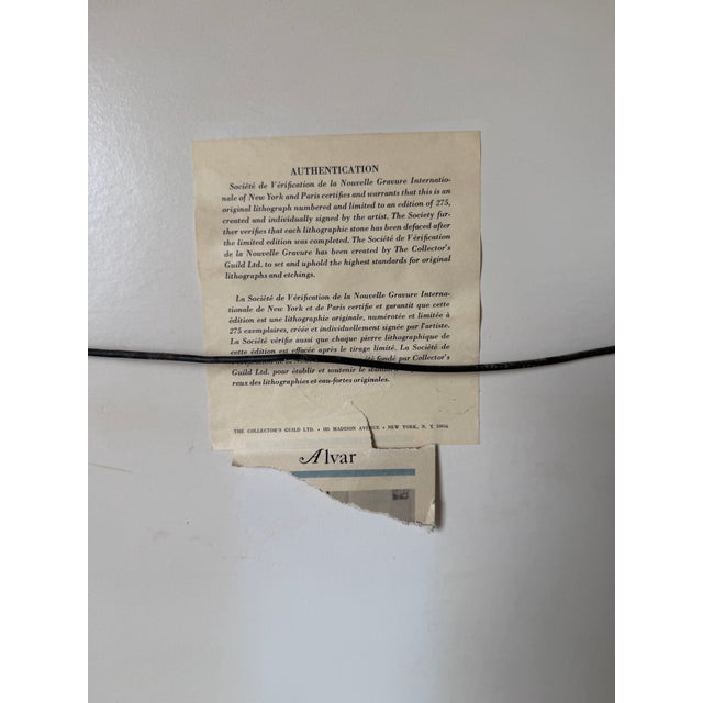 Vintage Alvar Sunol Hand Signed Limited Edition Lithograph 199/275 For Sale - Image 12 of 12