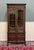 Jacobean Antique English Jacobean Bookcase Cabinet Double Door Glass Drawers Oak c.1930s For Sale - Image 3 of 18