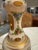 The lamp’s ornate appearance and fine detailing are characteristic of traditional Bohemian glasswork, known for its...