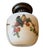 Vintage Hand Painted Glass Shade Ceiling Light Fixture For Sale - Image 4 of 6