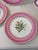Antique French Pink Old Paris Porcelain hand-painted dessert set with 12 plates and 5 assorted tazzas, porcelain with gilt accents - 17 pcs For Sale - Image 17 of 18