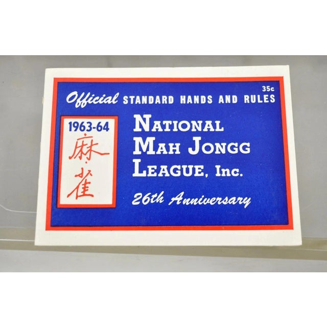 Antique Mah Jong Jongg Bakelite Game Set 148 Tiles 5 Racks For Sale - Image 9 of 12