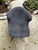 Ligne Roset Alstar office chair in gray suede with central metallic legs in perfect shape. Hardly used with detailed...