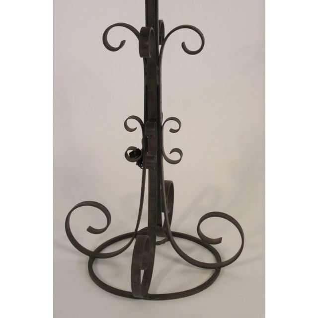 1940s Wrought Iron Floor Lamp For Sale - Image 9 of 10