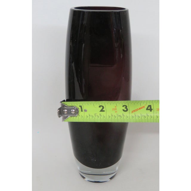 Amethyst Purple Decorative Vase Vintage Mid Century Modern Style Art Glass 4747b For Sale - Image 12 of 12