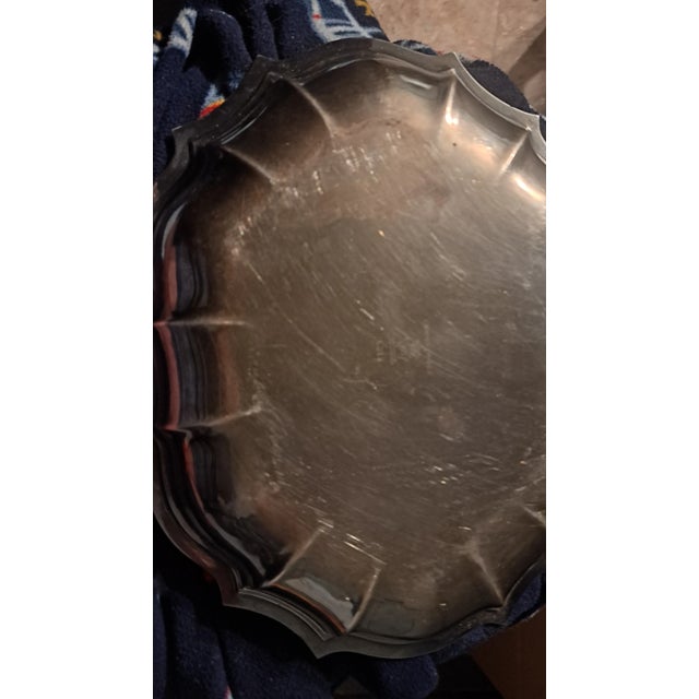 International Silver 1940s Mid-Century Silver Serving Platter For Sale - Image 4 of 4