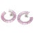 Early 21st Century 6.72 cts Natural pink sapphire & 1.08 cts diamond earrings in 18k gold For Sale - Image 5 of 18