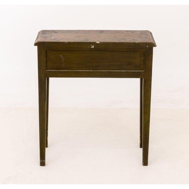 Wood Distressed Paint-Decorated Side Table For Sale - Image 7 of 7