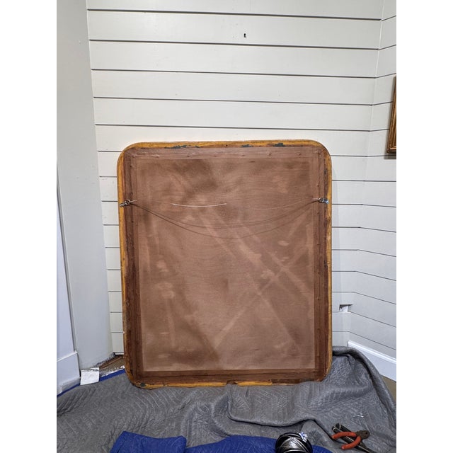 Gold 19th Century Gold Rounded Corner Mirror For Sale - Image 8 of 12