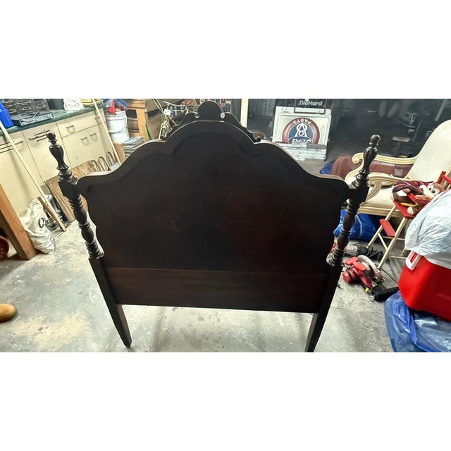 Antique Turned Wood Twin Bed Frame For Sale - Image 4 of 9